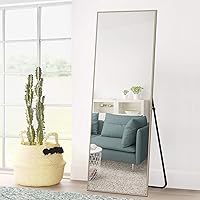 Vista 55 de NeuType Espejo arqueado de longitud completa, 71 x 32 pulgadas, espejo grande de cuerpo completo con marco de metal de aluminio, protección contra