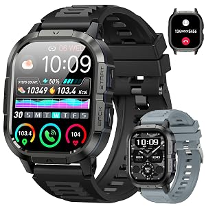 Smart Watch for Men Fitness Tracker Make Answer Call Military Smart Watches for Men Digital Mens Watches Running