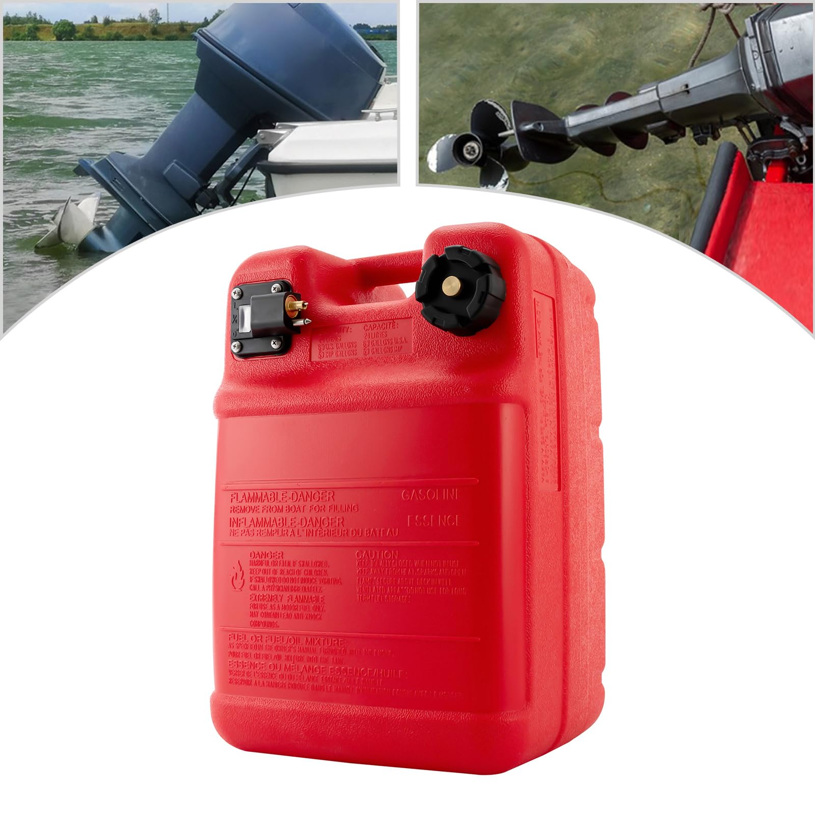Serbatoio del carburante, 22 litri, contenitore portatile del serbatoio della benzina, tanica del carburante a 5 strati, facile da trasportare, tanica di riserva, tanica di benzina per yacht, barca da