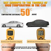 Vista 2 de QUYDDC Nuevo material transpirable, cubierta impermeable para automóvil, cerraduras y puertas con cremallera, protector solar, impermeable