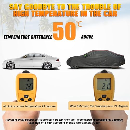 Miniatura 9 de QUYDDC Nuevo material transpirable, cubierta impermeable para automóvil, cerraduras y puertas con cremallera, protector solar, impermeable,