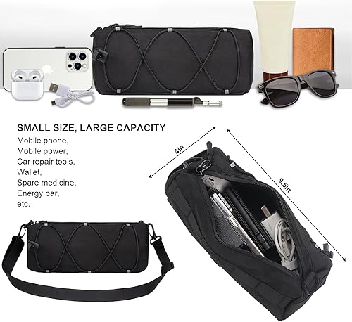 Miniatura 3 de KOSIBATE Bolsa para manillar de bicicleta, bolsa para manillar de bicicleta, bolsa para marco de bicicleta con correa para el hombro, bolsa frontal