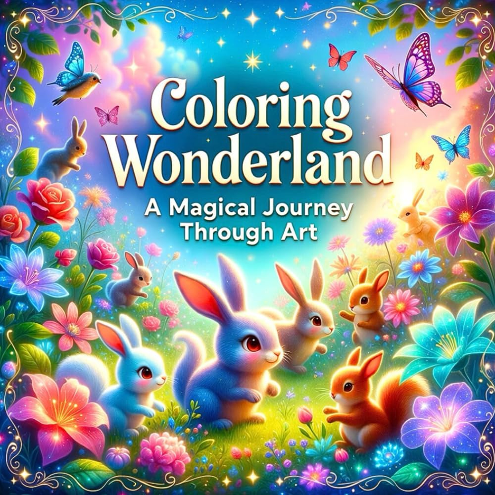 Coloring Wonderland A Magical Journey Through Art: Relaxing Line Art Pages for All Ages to Explore Creativity & Imagination