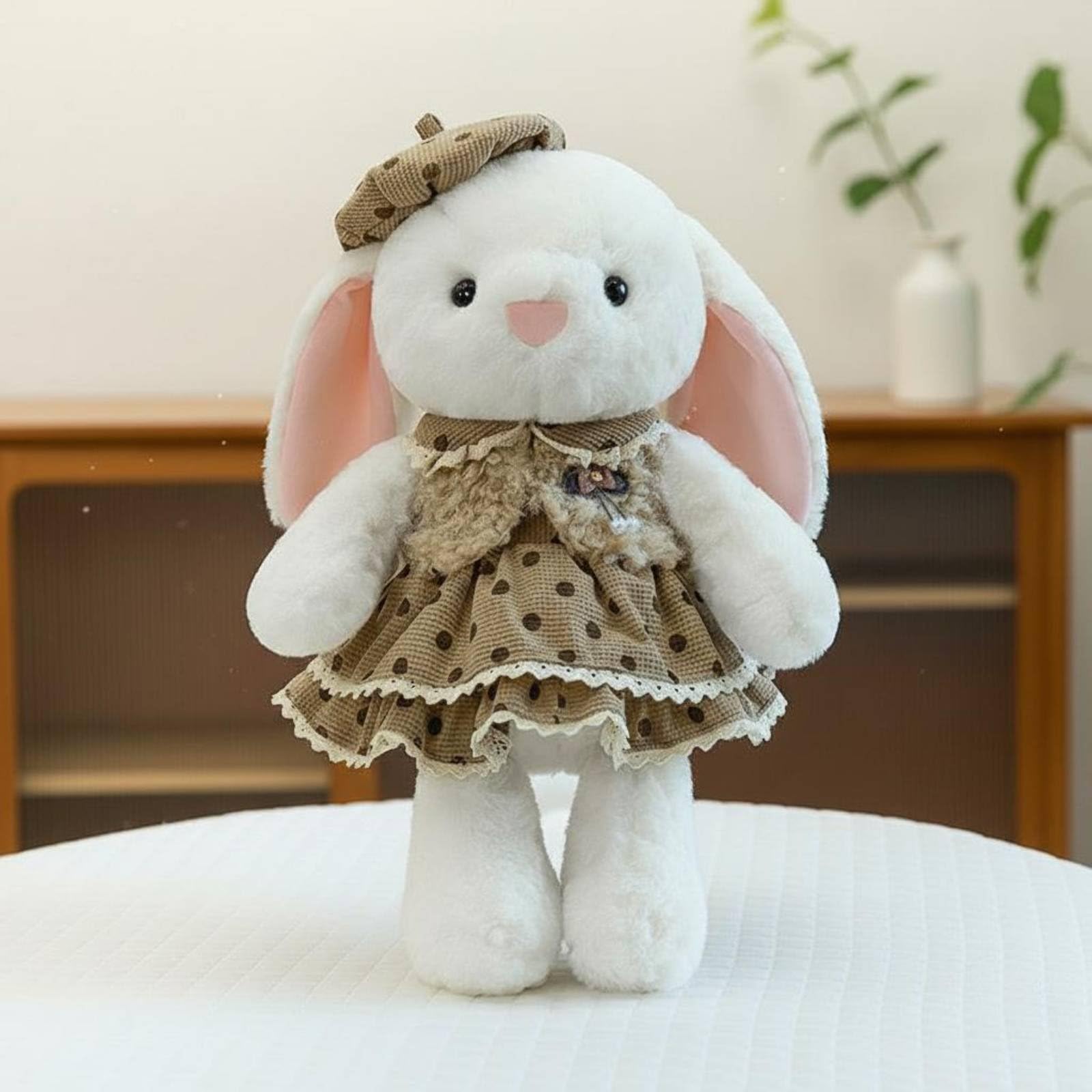 Almencla Berretto Ragazza Cappello Berretto Bambina Cappellino Accessorio Testa Tessuto Peluche Imbottito in Cotone Pp Adatto per Bambine Feste Pasqua Cameretta Regalo, Rosa, 85CM