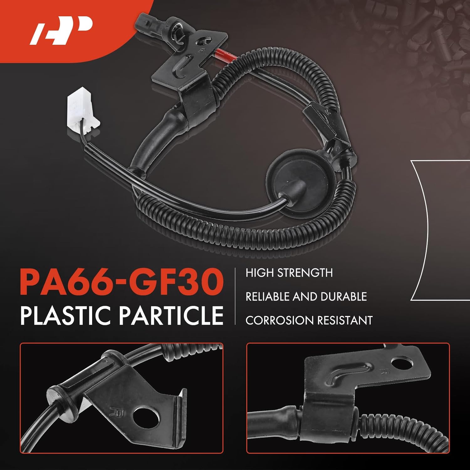 A-Premium ABS Wheel Speed Sensor Compatible with Hyundai Models - Azera 2010-2011, Sonata 2007-2010 - Rear Driver and Passenger Side, (2-PC Set), Replace# 599303K001, 599103K001