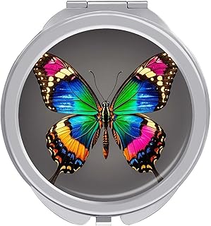 Espejo de maquillaje, un colorido espejo de t...