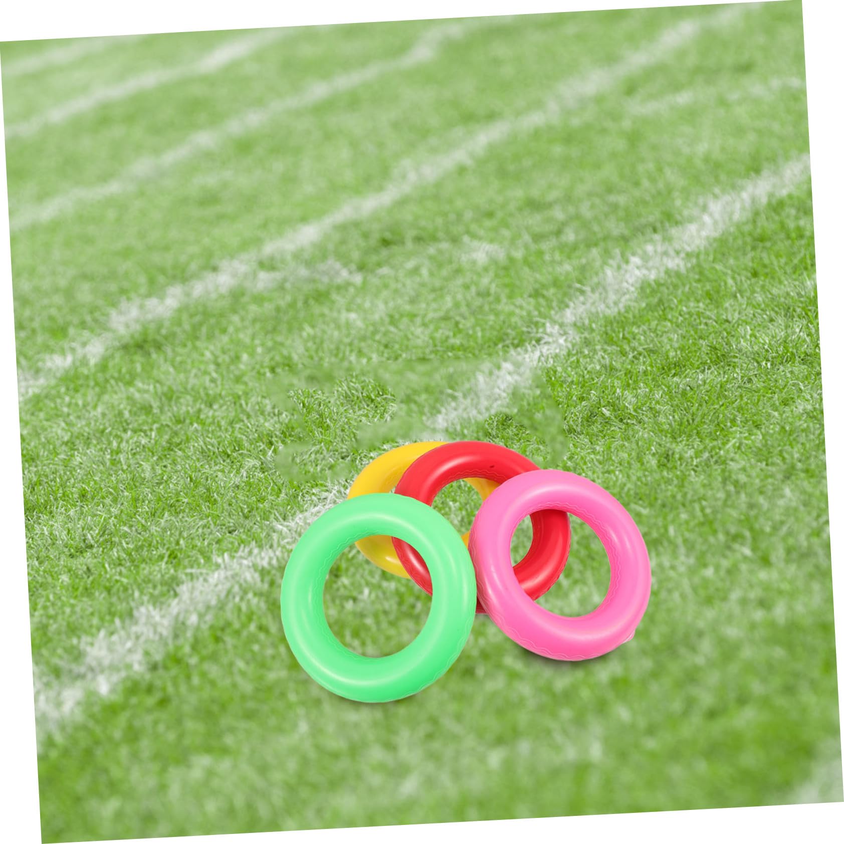 Anneaux de Lancer 4 Pièces Antidérapants en Latex Jeu de Relais Sportif pour Garçon et Filles pour Élèves de Primaire et Secondaire, pour Jeux D'extérieur et Carnaval