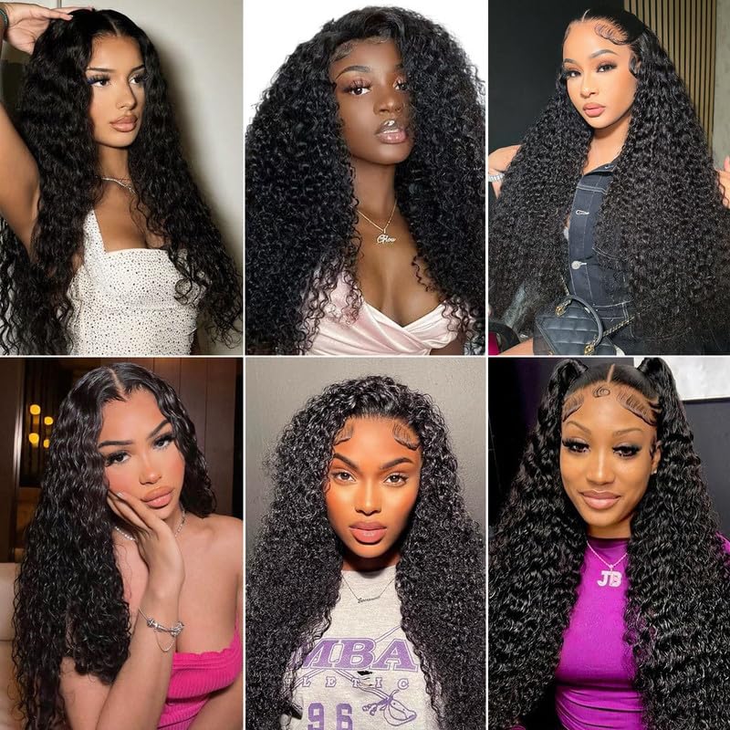 Jerry Curly Bundles Human Hair 24 26 28 Inch Human Hair Bundle Brazilian Virgin Hair 3 Bundles for Black Women Weave Extensions Natural Black