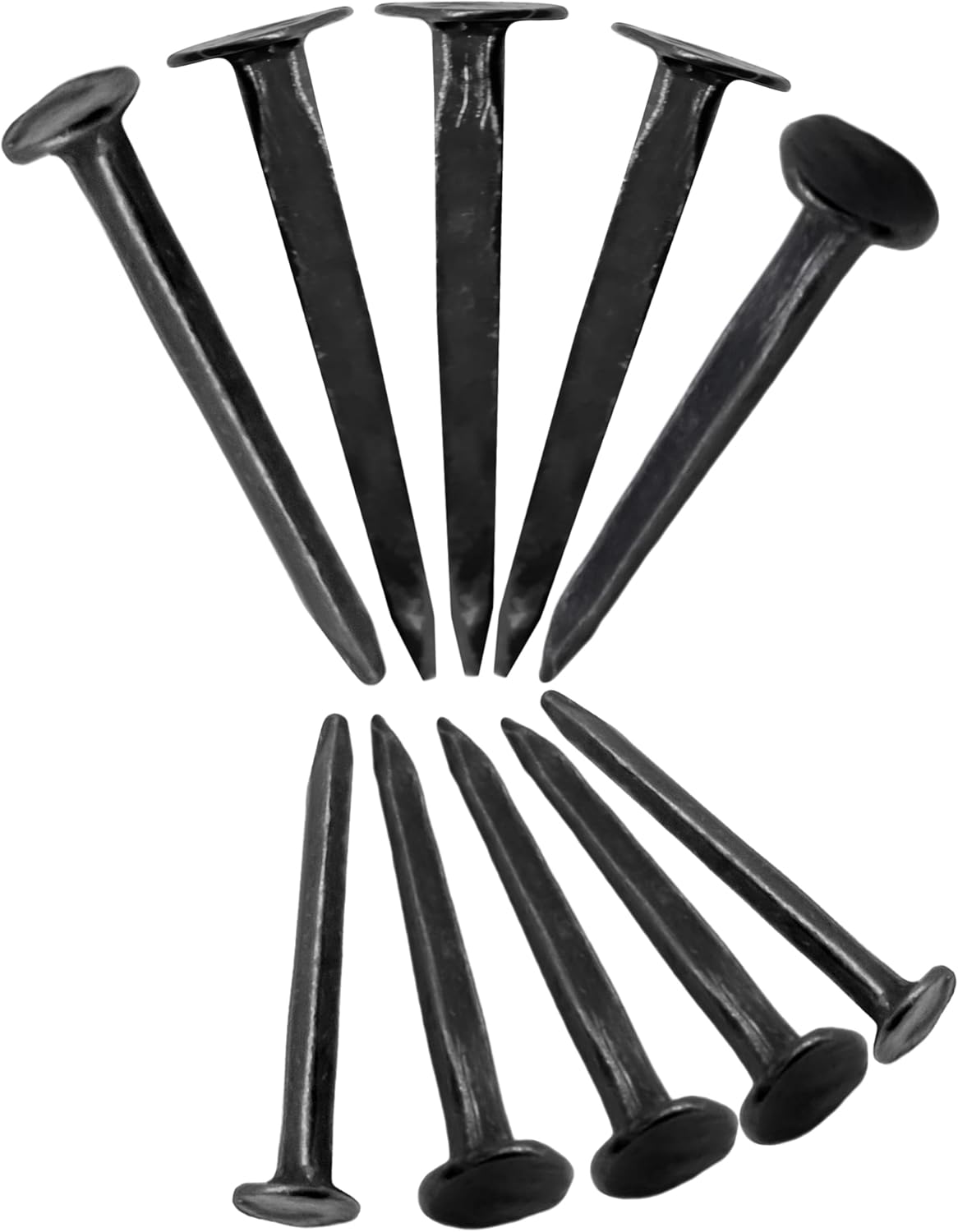 200 x Antique Iron Decorative Nails 20 x 1.5 mm Forged Medieval Look Black