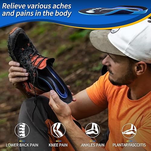 Miniatura 4 de Plantillas de pies para fascitis plantar Soportes de arco-8020.., Azul