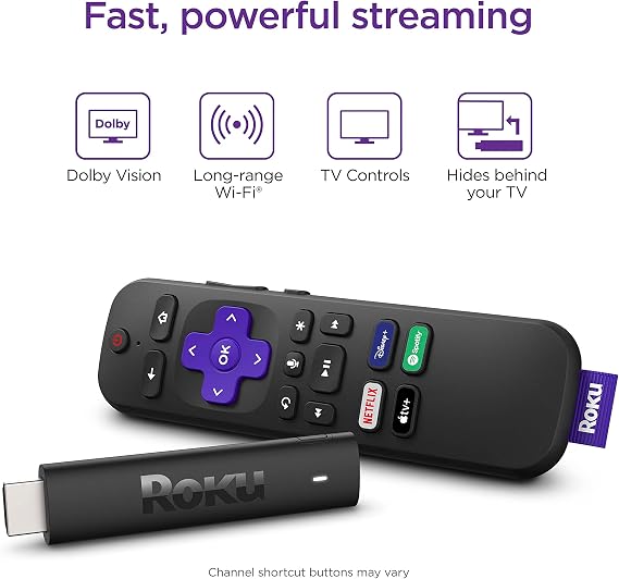 Roku 3820EU Streaming Stick 4K | HD/4K/HDR Streaming Media Player, Black