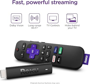 Roku 3820EU Streaming Stick 4K | HD/4K/HDR Streaming Media Player, Black