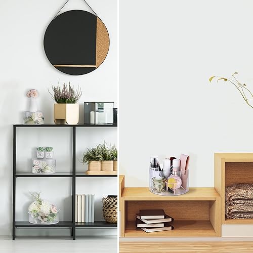 Miniatura 7 de Weysat 3 elevadores acrílicos para soportes de exhibición, soporte redondo para postres de pasteles, elevadores de alimentos cilíndricos anidados