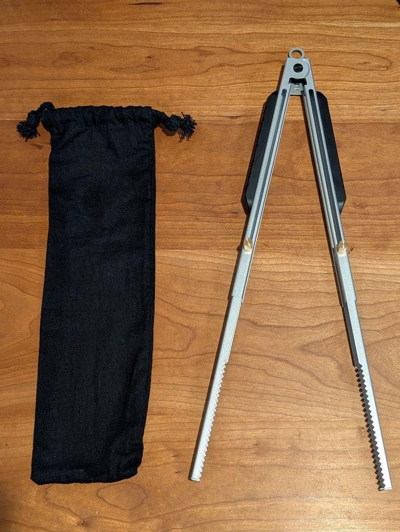 ZEN Camps 火バサミ 薪バサミ 炭バサミ トング 収納袋付き