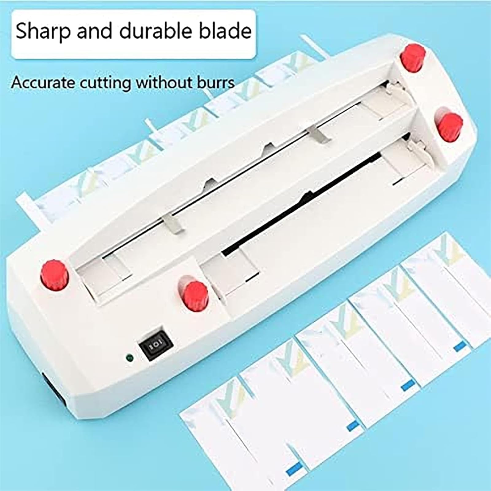 Automatischer Visitenkarten-Schneidemaschine, elektrischer A4-Kartenschneider für Papiergrößen (195–212) x 297 mm, verstellbare Positionierplatte 1–18 mm, ideal für Druckereien und Büros