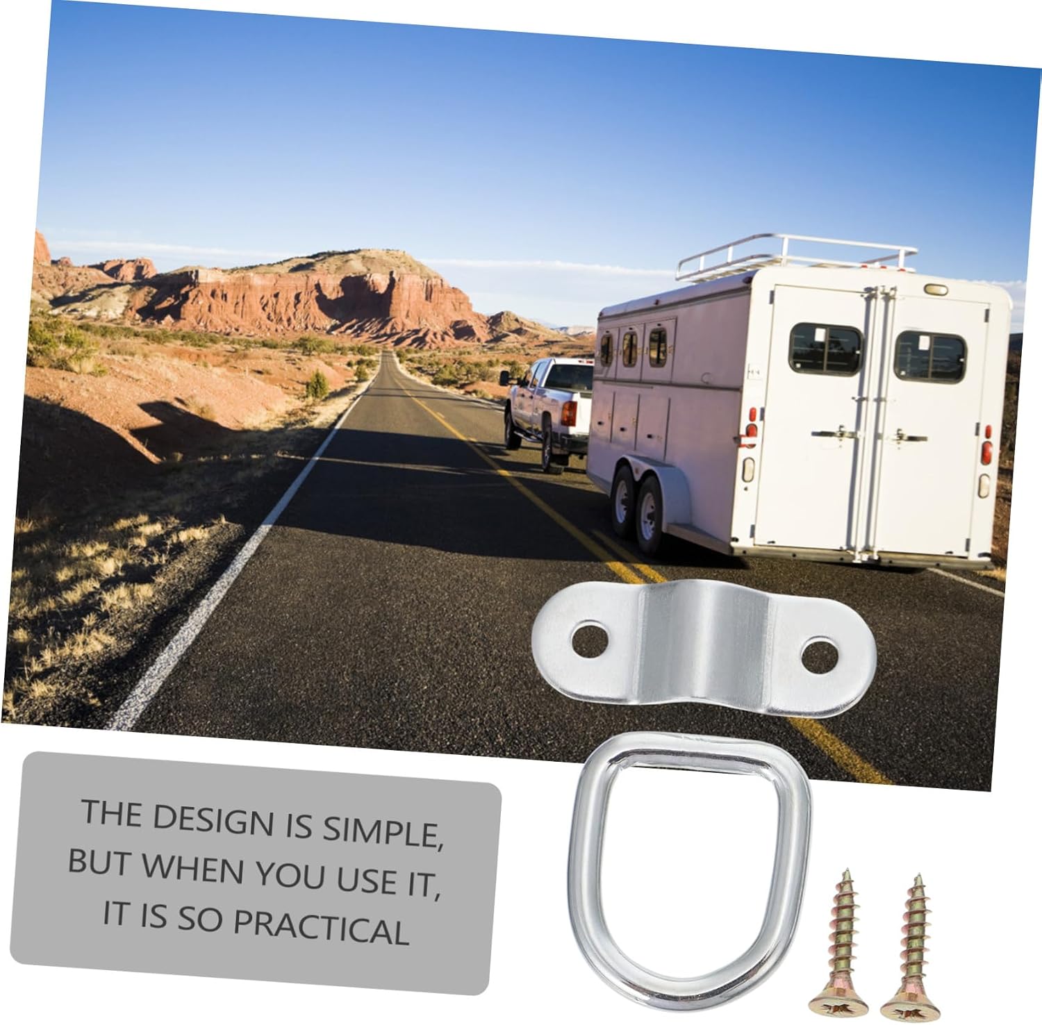 Luxshiny 10pcs Practical D-Shaped Truck Tow Ergonomic Design Easy Installation for Trailers Pickup Trucks Boats Heavy Duty Convenient Outdoor Use