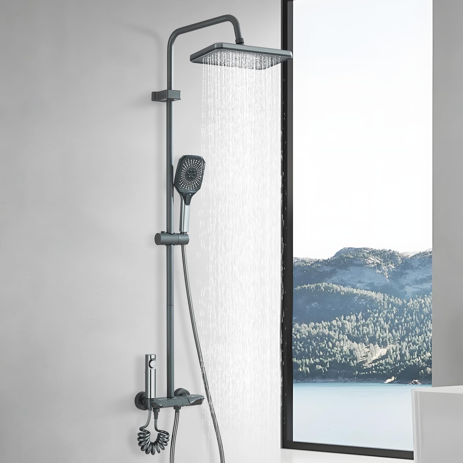 DUSCHPANEEL LED EDELSTAHL Duschset Duschsäule Regendusche Massage Duscharmatur 396667856563