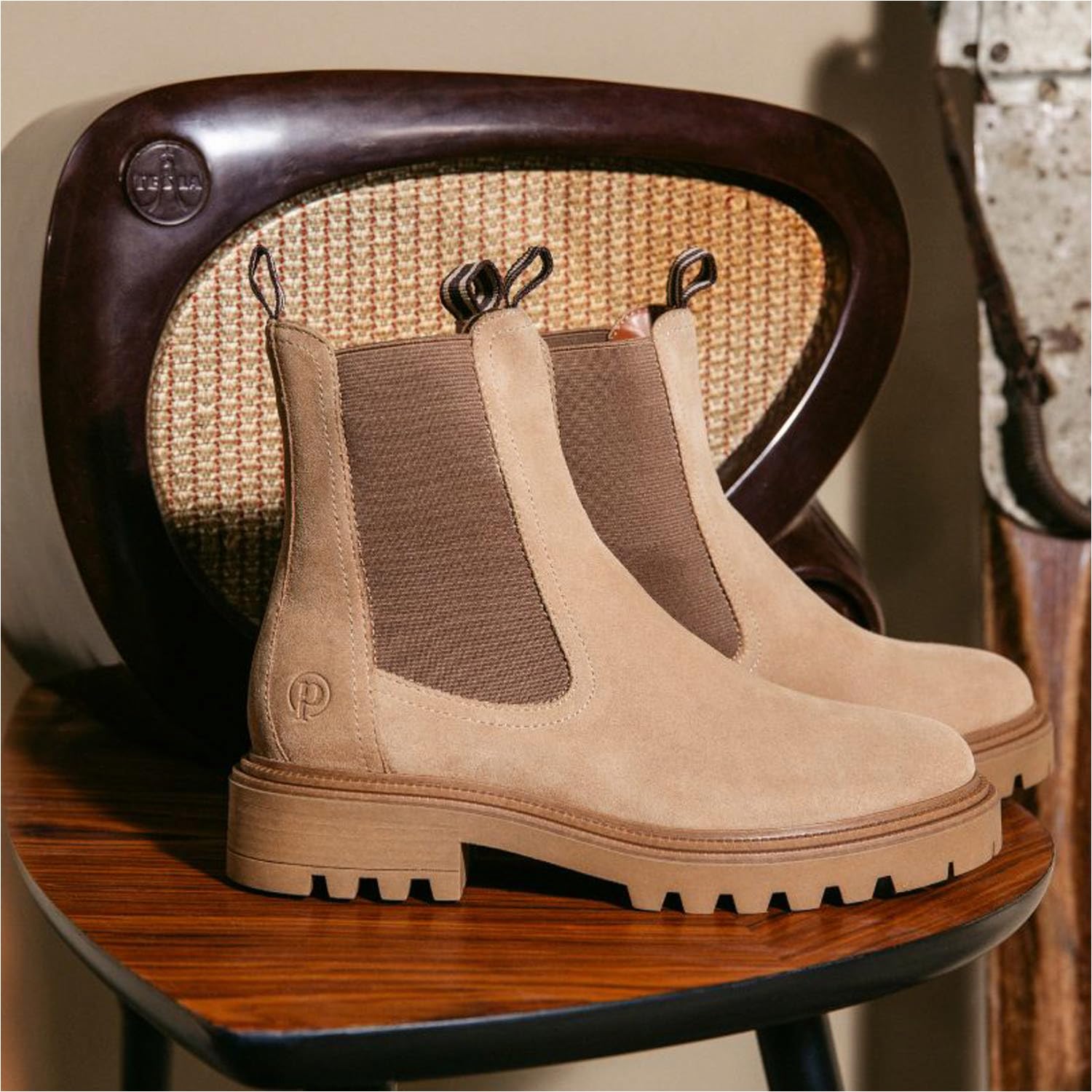 Palado Damen Chelsea Boots Luctoria – leichte gefütterte Stiefeletten aus hochwertigem Rindsleder – elegante Ankle Boots für Herbst & Winter