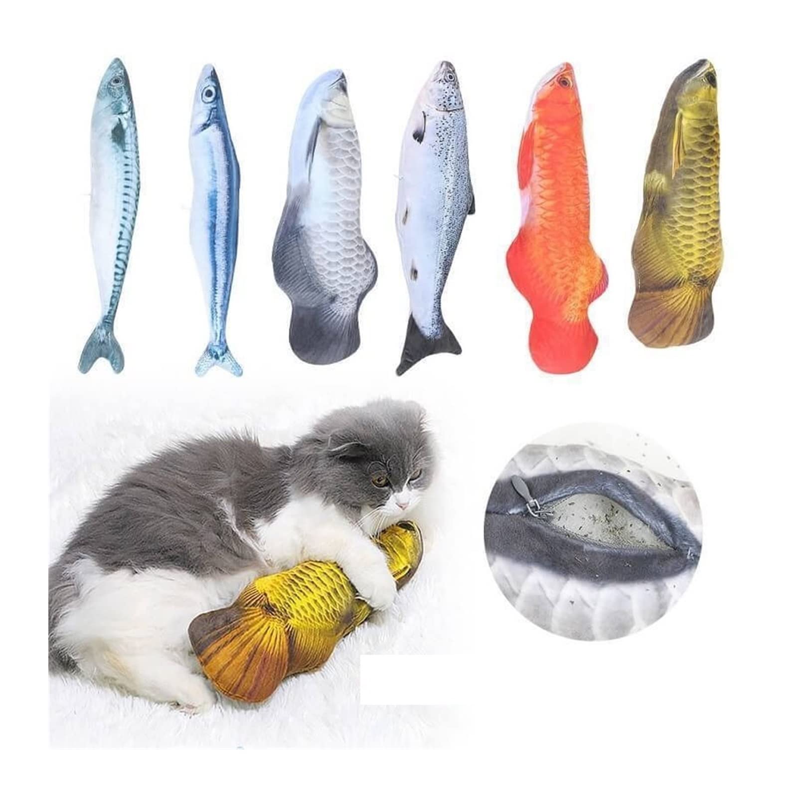 Catnip Pez Interactivo Juguete De Pescado Electrico Para Gatos