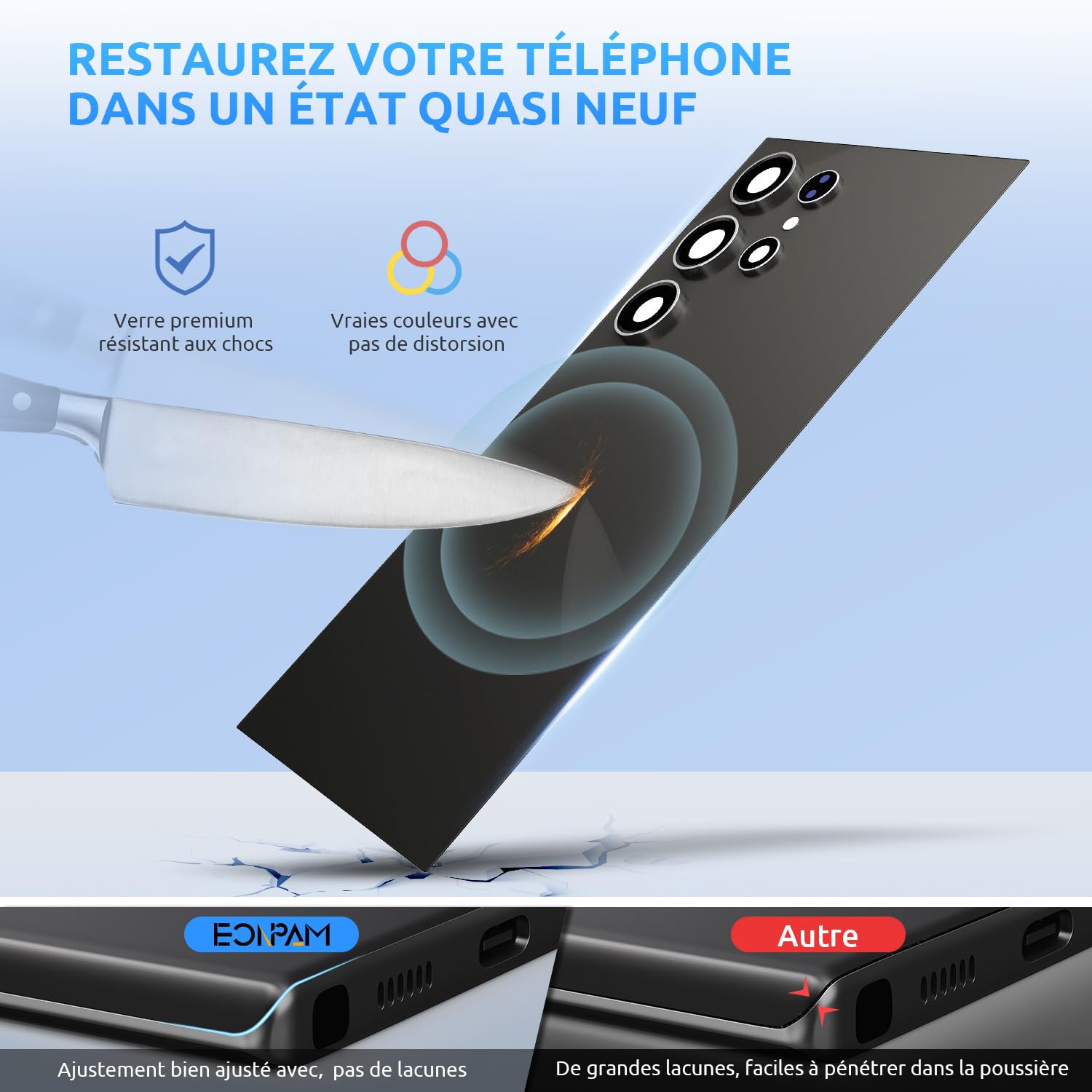 Vitre Arrière Cache Batterie pour Samsung Galaxy S24 Ultra Jaune