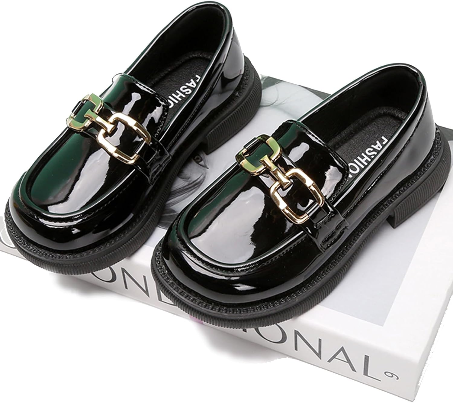 WUIWUIYUToddlers Girls Loafers Oxford Flats Casual Moccasins Slip-On School Uniform Walking Boat Dress Shoes