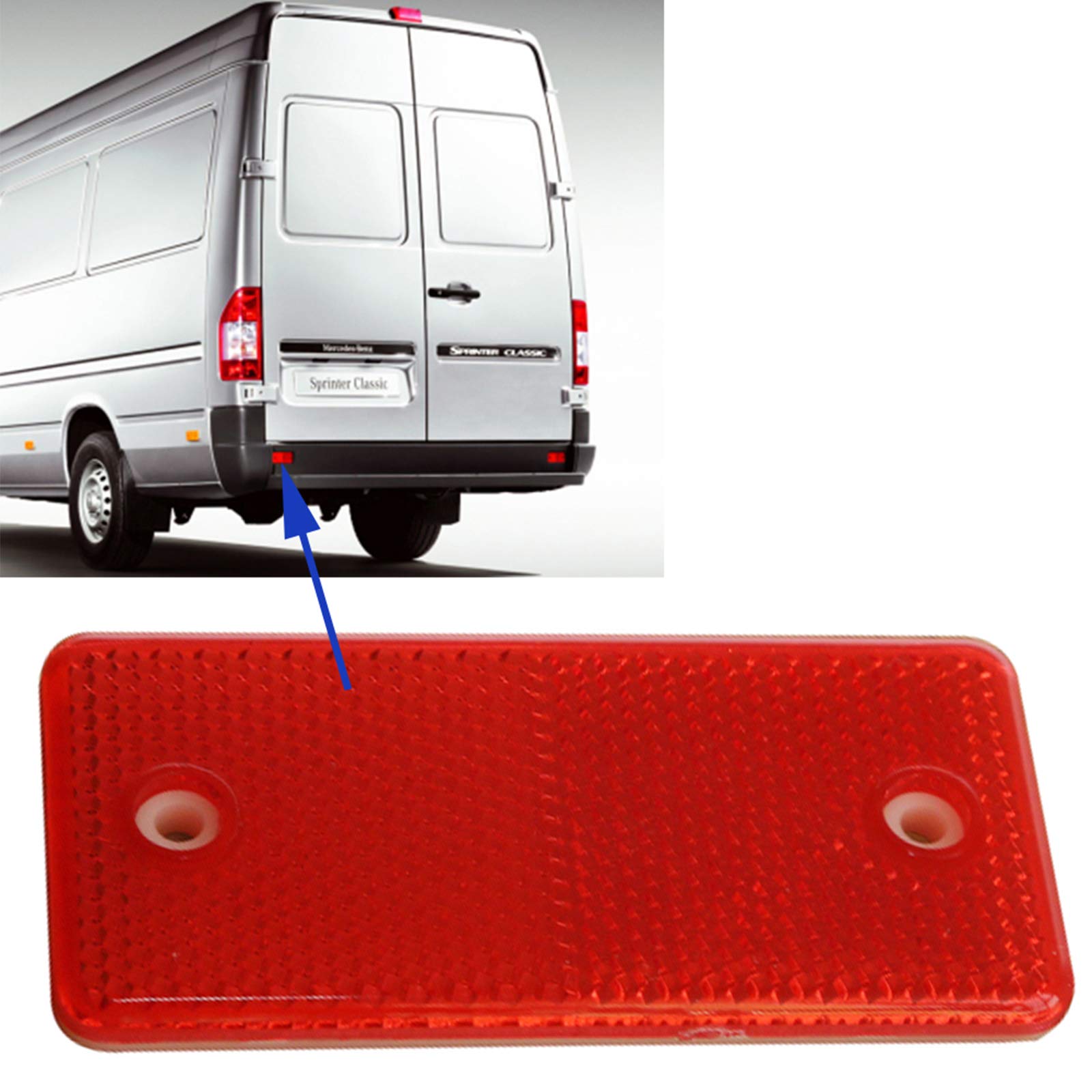 WXQP AutoStoßstange Reflektor für Mercedes Sprinter OE 0221395R3 