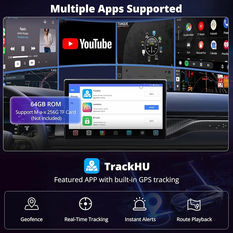 ATOTOZONE CB6 CarPlay AI Box Vezeték nélküli Android autós multimédia 4G LTE 5G WiFi GPS