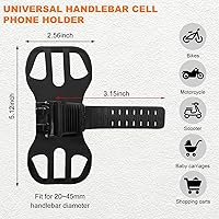 Vista 2 de Soporte para teléfono de bicicleta, rotación de 360°, soporte desmontable para teléfono de bicicleta, soporte universal ajustable para teléfonos
