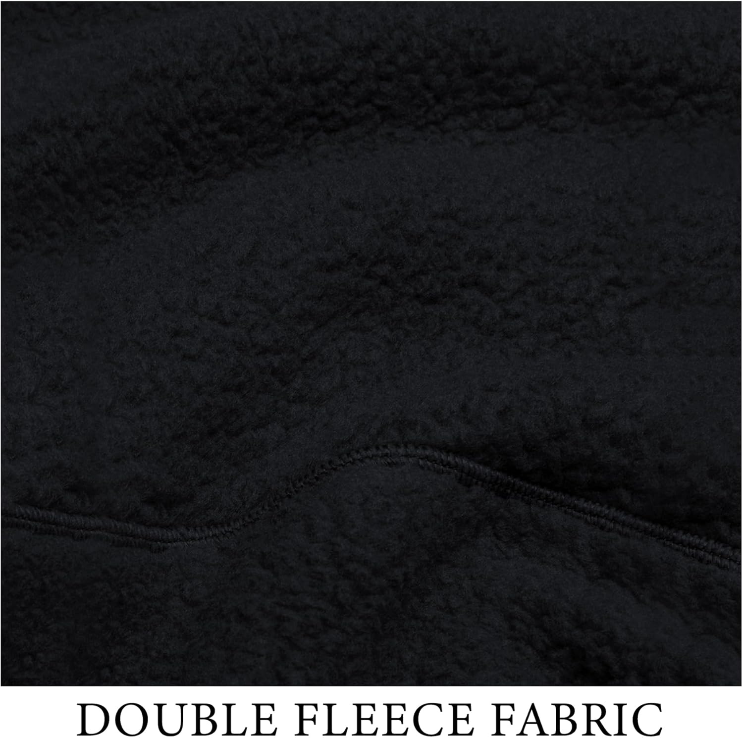 Fleece Sweatshirts for Women Cropped Long Sleeve Half Zip Pullover Sherpa Jacket Warm Fuzzy Coats with Pockets(Black,L) - Image 6