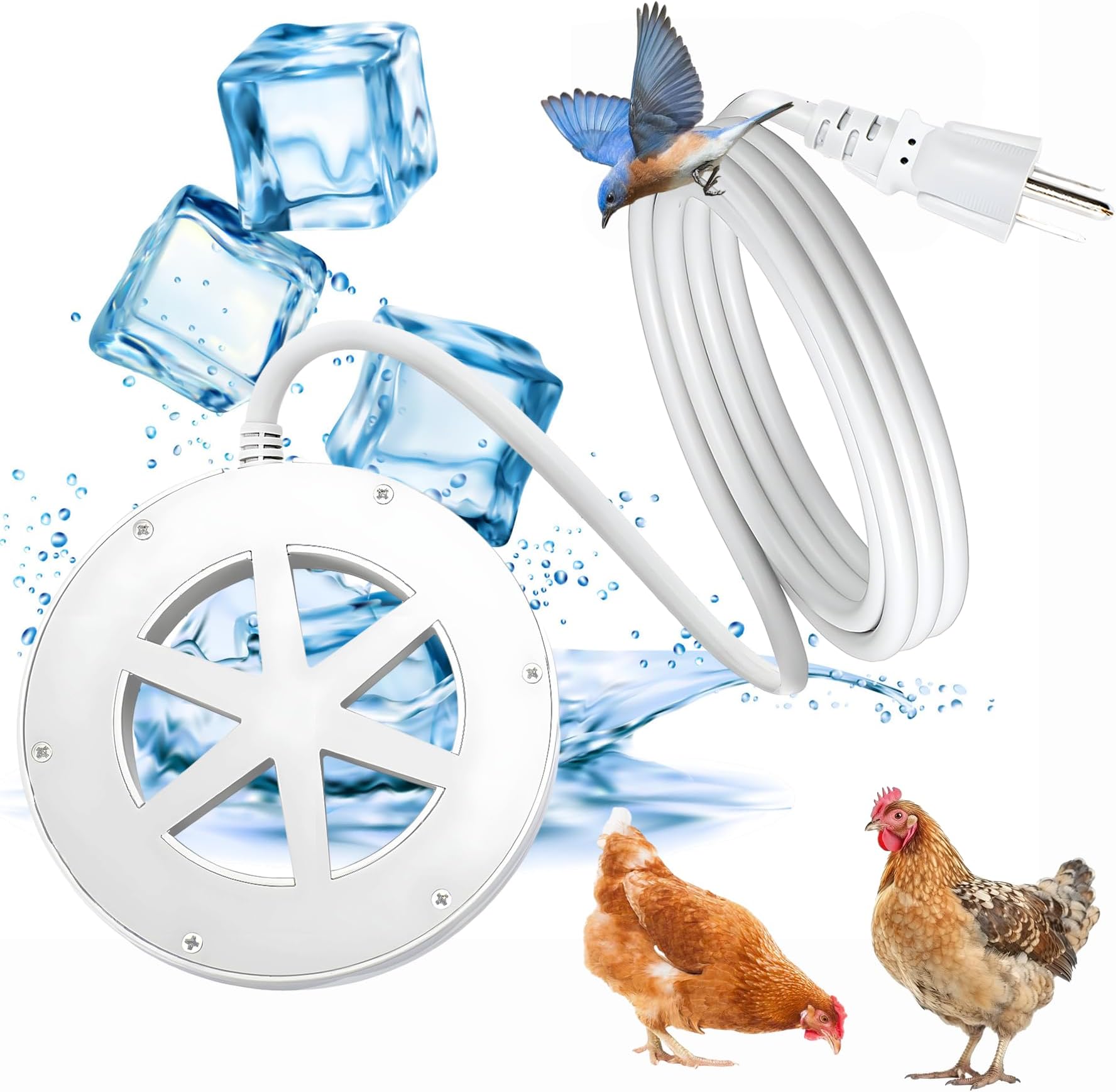 BoArt 250 Watts Bird Bath Heater in Winter, Birdbaths