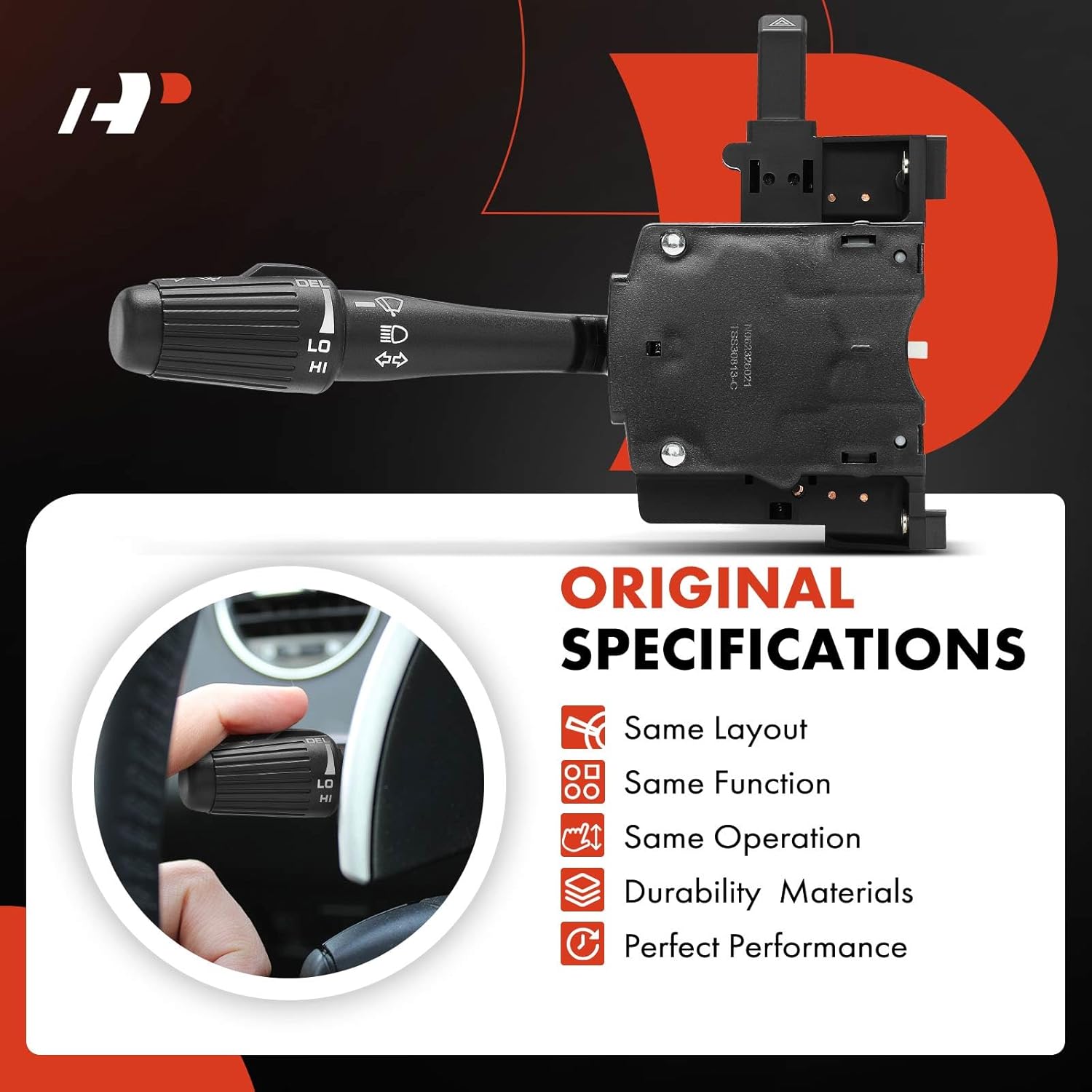 A-Premium Turn Signal Switch, Windshield Wiper, Headlight Dimmer Combination Switch Compatible with Chrysler Dodge Jeep - 1990-2002 - Cherokee, Imperial, Durango, Dakota, Ram 1500/2500/3500, Lebaron