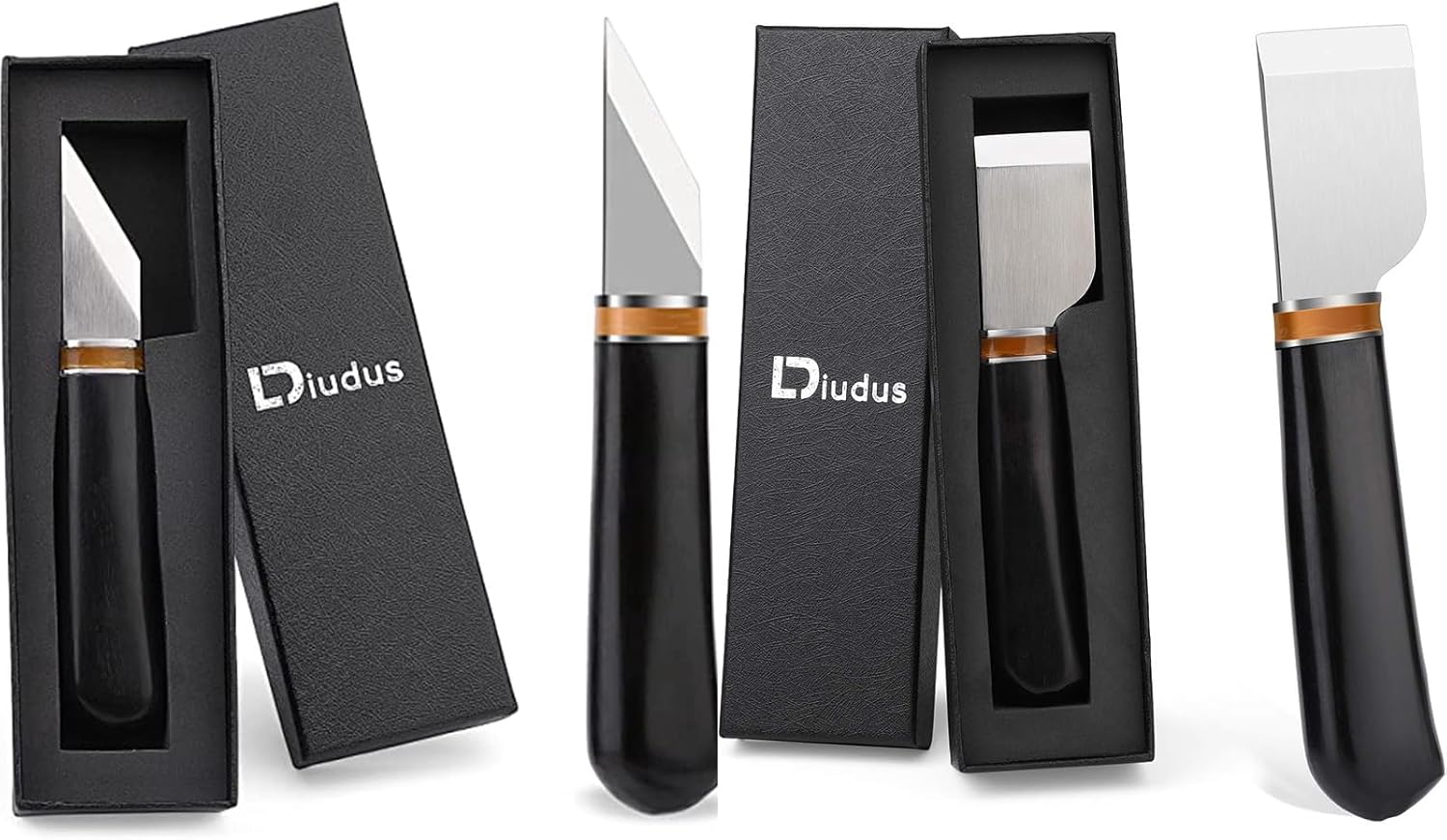 Leather Cutting Knife with Wooden Handle Leather Skiving Knife Leather Cutting Tool Leather Craft Skiving Knife Leather Working Tools for Leather Work with Exquisite Package