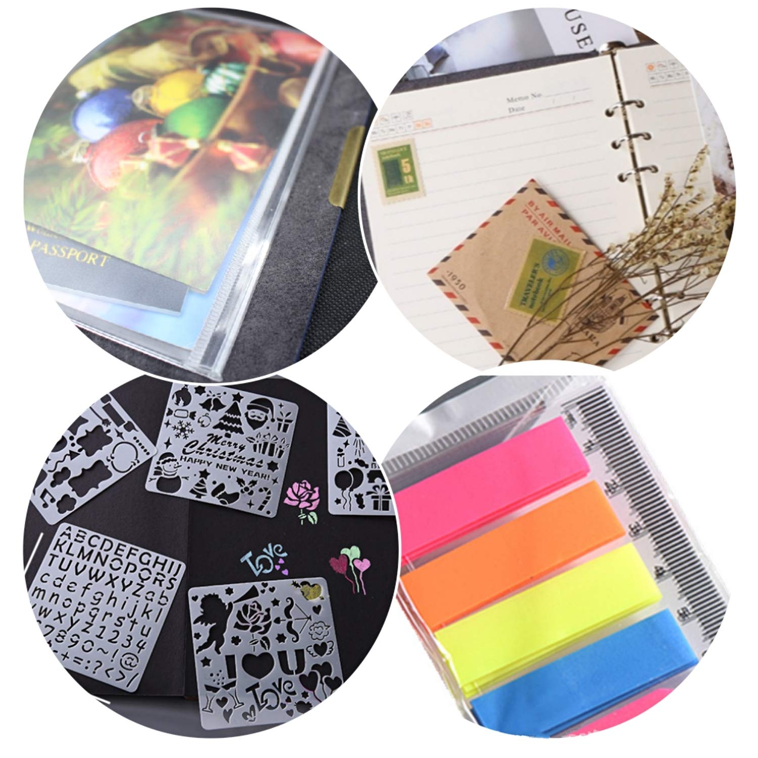 Wonderpool Recharges A5 320 Pages 100gsm 6 Trous Cahier Reliure Anneaux Séparateur Pochettes Signet Papier Ligné Non Ligné