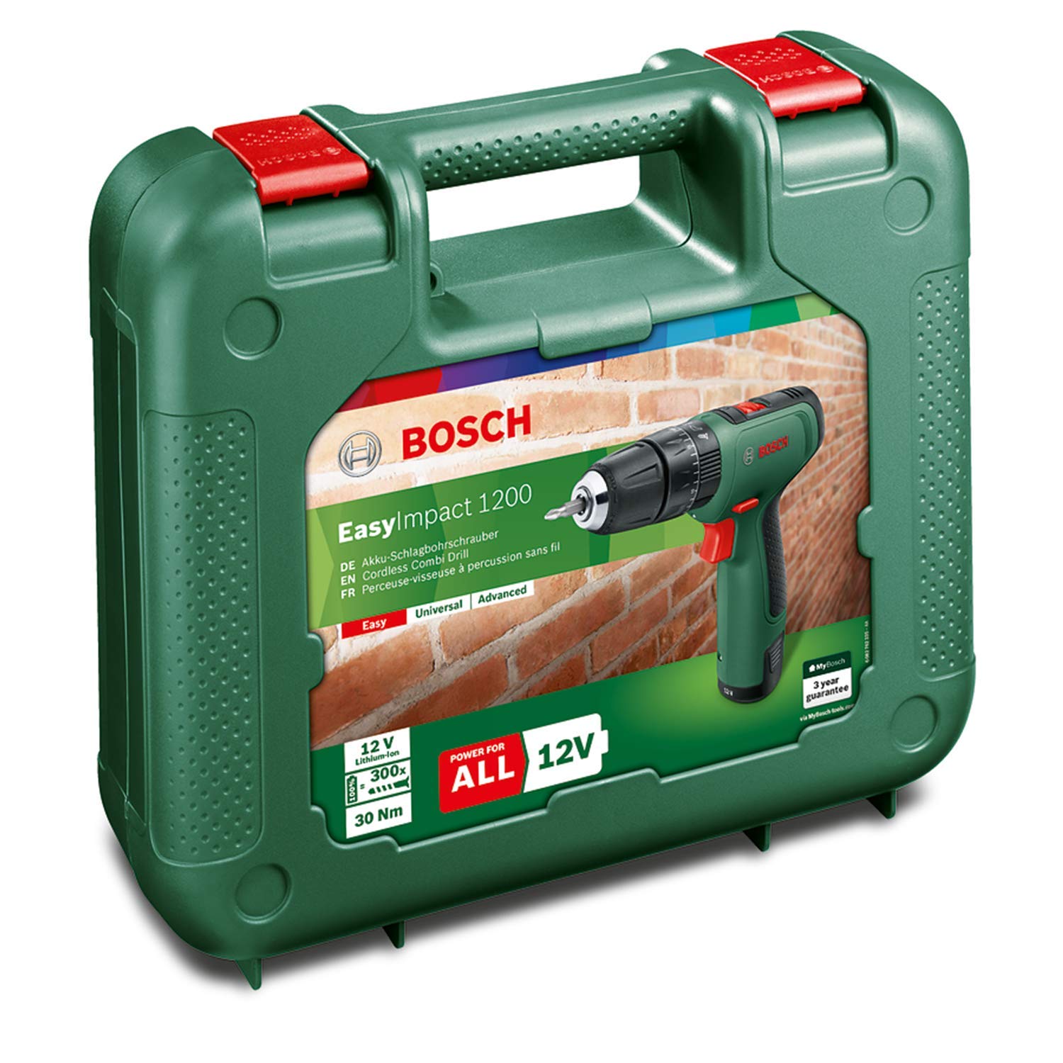 Bosch Trapano avvitatore a batteria EasyImpact 1200 (1 batteria, sistema da 12 Volt, in valigetta)