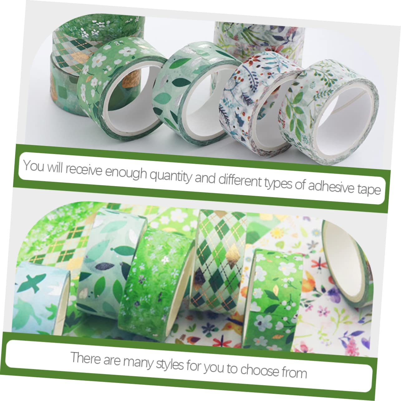 SHINEOFI 48 Nastro Adesivo Decorativo Washi Tape Motivi Floreali Per Scrapbooking e Fai Da Te Su Superfici Lisce e Piane Per Album Diari e Progetti Creativi
