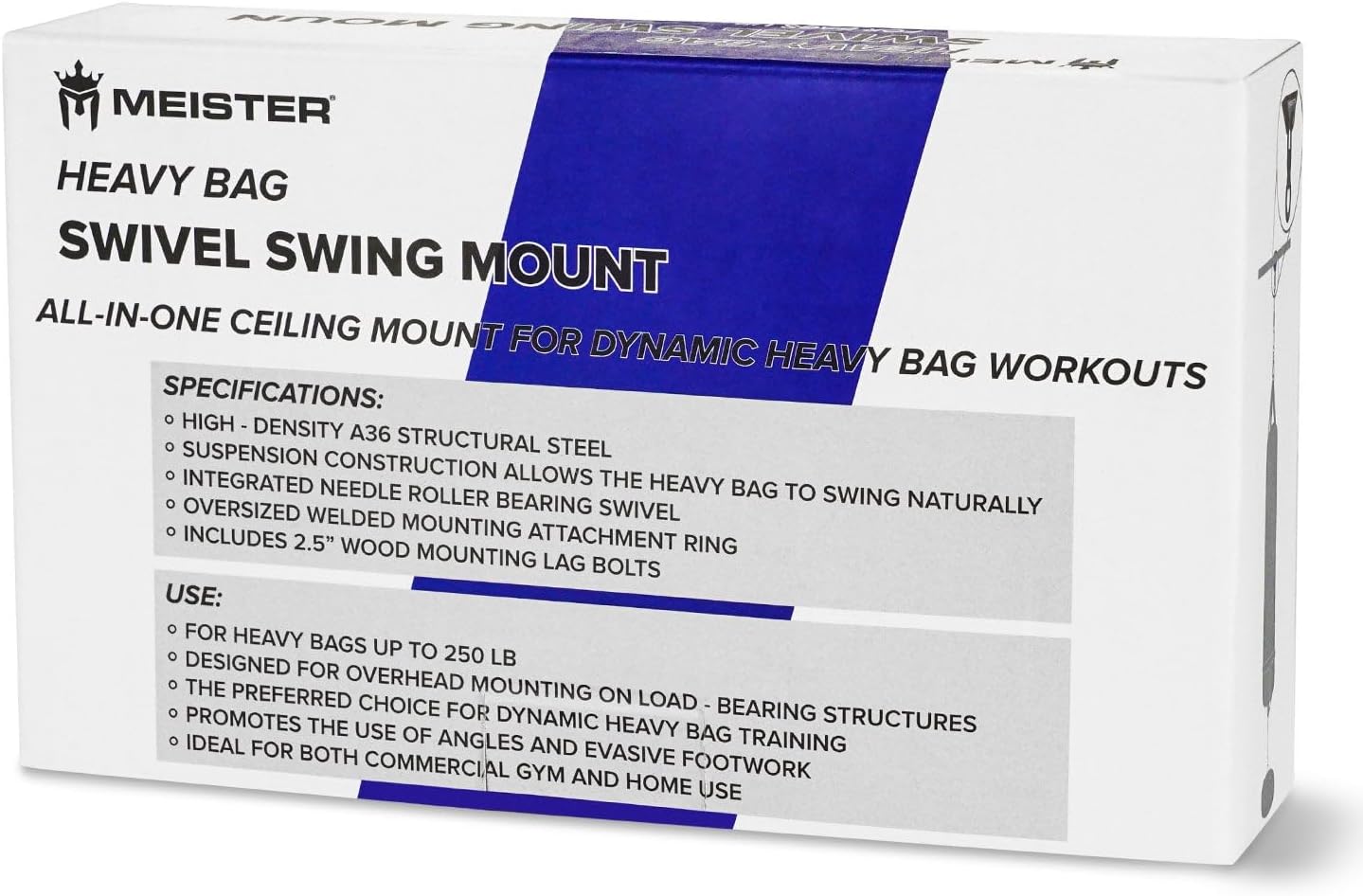 Meister Heavy Bag Swivel Swing Mount for Boxing & MMA Dynamic Striking