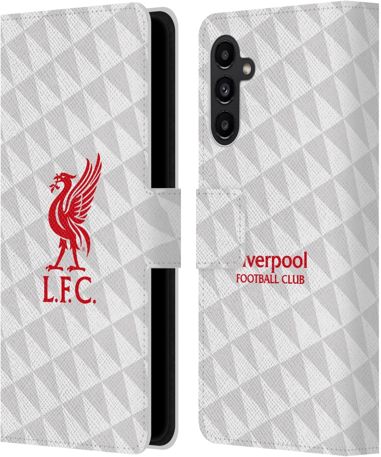 Head Case Designs Officially Licensed Liverpool Football Club Red Logo On Black Liver Bird Leather Wallet Case Compatible with Samsung Galaxy A13 5G (2021)