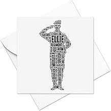 Personalised Army Soldier Word Art Card