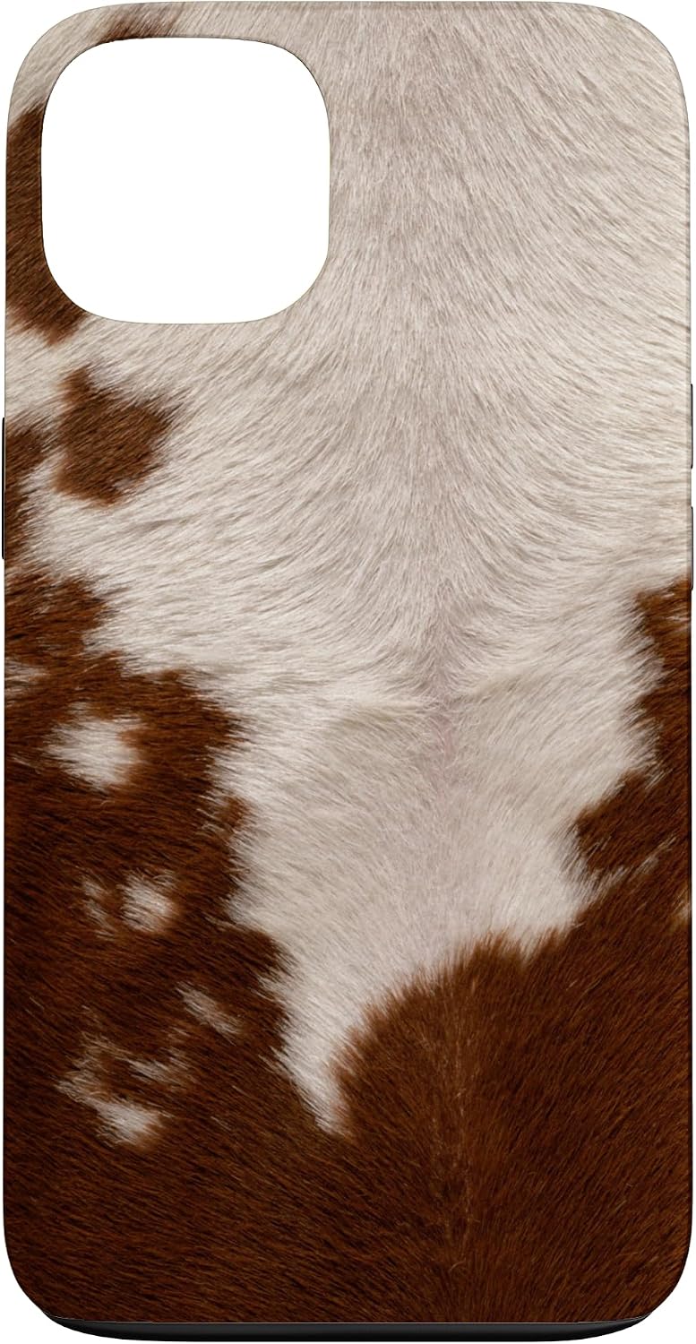 Cow Lookalike Cowhide Picture Case for iPhone 16 Pro Max