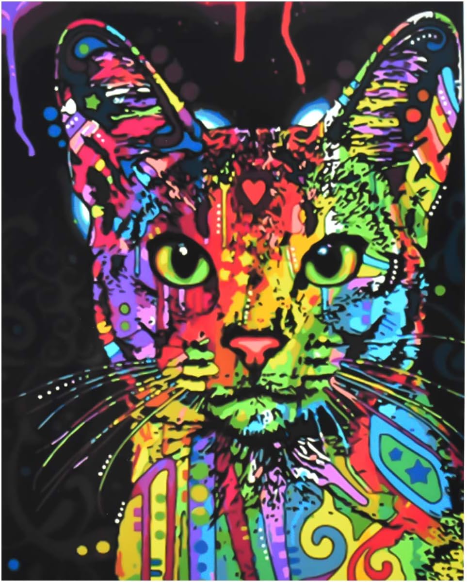 KEYIFA Dipingi Con I Numeri Per Adulti – Tartaruga, Kit Fai Da Te 30x30cm Con Tela, Pennelli E Colori Acrilici, Antistress E Decorazione Casa