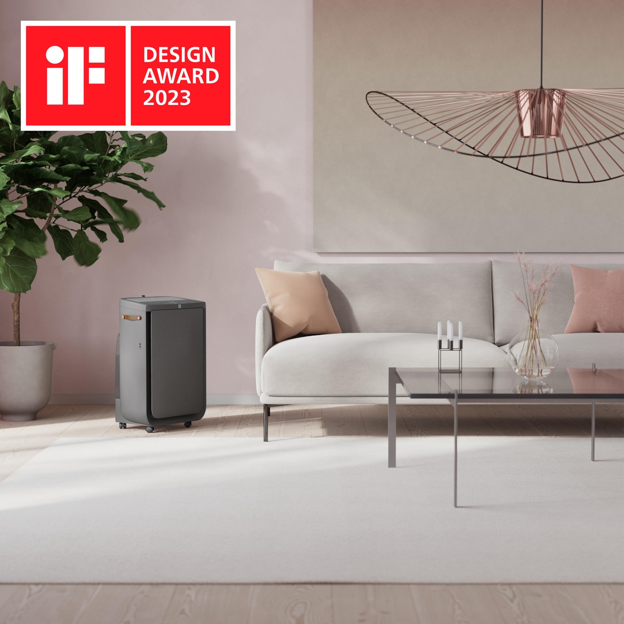 Electrolux Pure Multi 700, Purificateur d'air, Connecté Wi-FI, Fonction Ventilateur, Air Pur Filtration HEPA en 4 étapes, 73m2 Max, Silencieux, EPU72571UG, Gris Clair