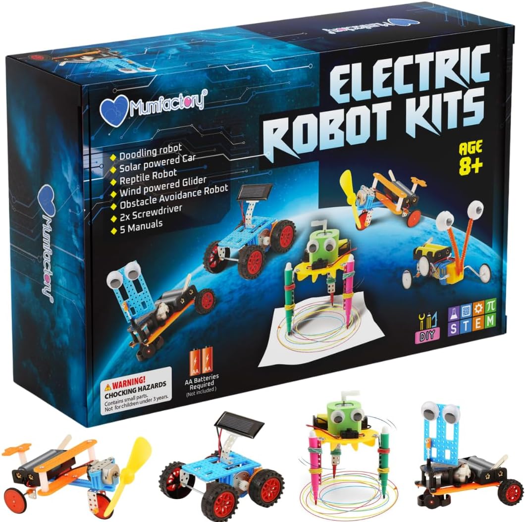 Mumfactory Science Robot Kit for Boys & Girls Age 8-12 Years – STEM Toys - Gift for 8+ Year Kids – Learning & Education Toys
