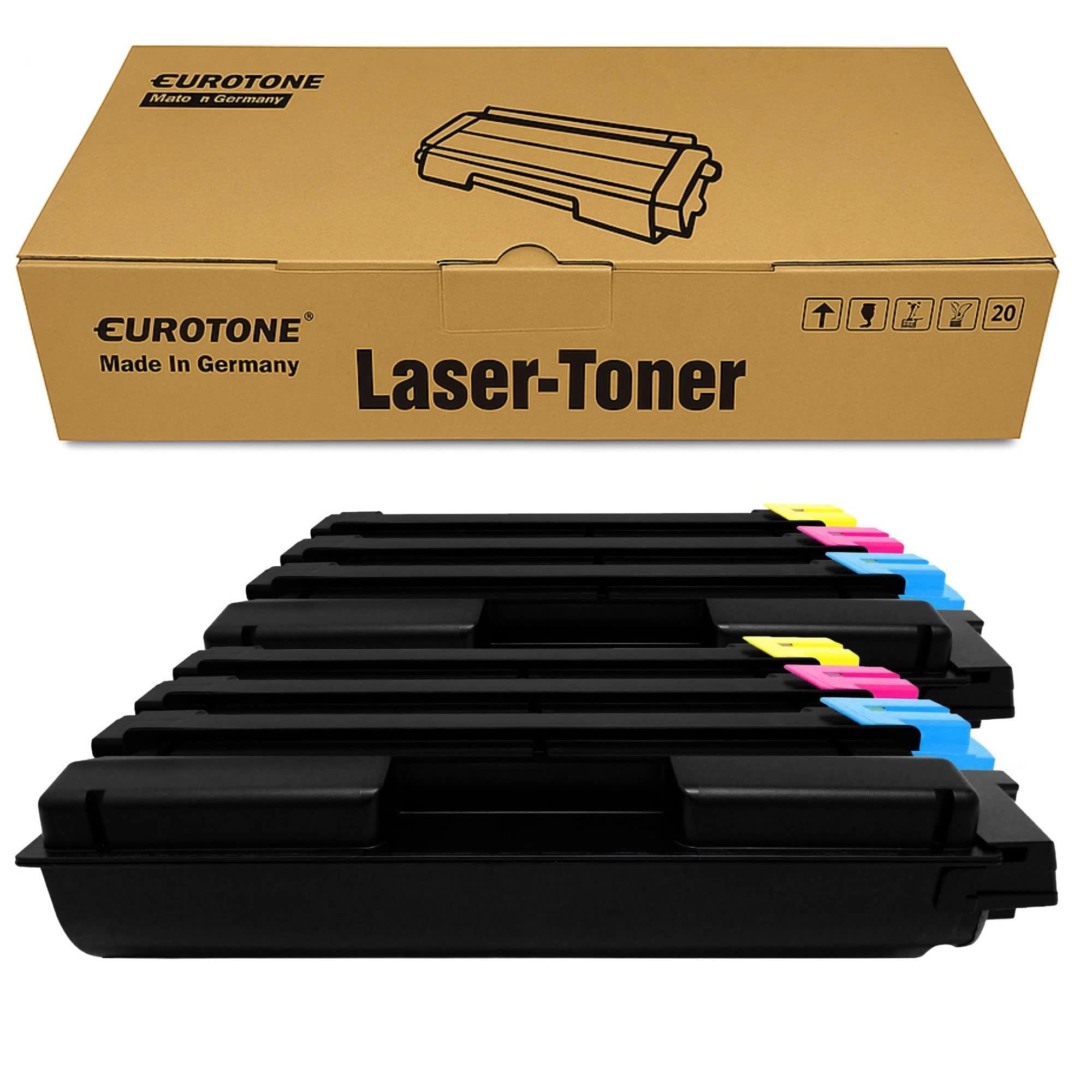 Eurotone 8 cartuchos de tóner compatibles con Utax CLP 3726, sustituye a los cartuchos de tinta negra, cian, magenta y amarillo