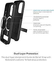 Vista 5 de ZAGG Denali Snap - Funda para iPhone 15 Pro con soporte, protección contra caídas (16 pies), funda texturizada de doble capa para teléfono celular