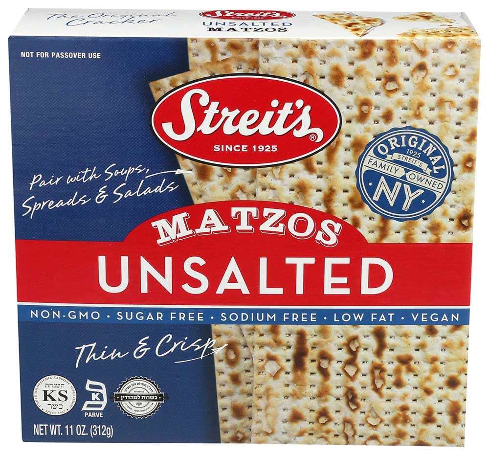 Streits Unsalted Matzo (12x11 Oz)