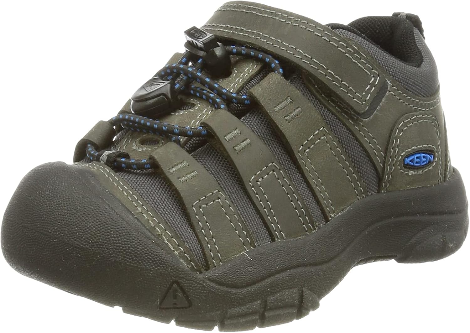 KEEN Kids Newport Shoe Casual Sneaker, Steel Grey/Brilliant Blue, 4 US Unisex Toddler
