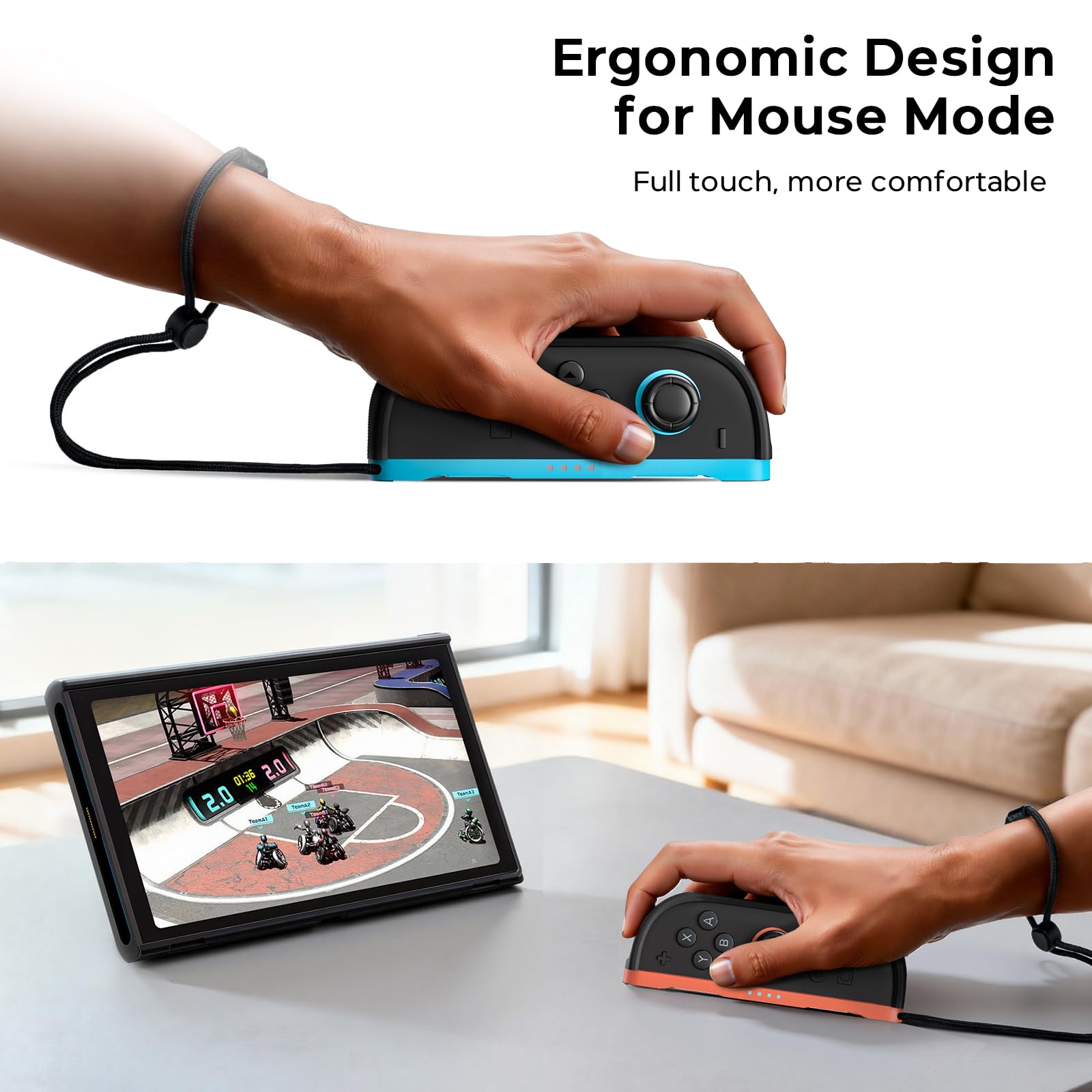 COOWPS P2 Coque pour Nintendo Switch 2, avec Poignée Ergonomique Antidérapante, Design Magnétique Et Support Stable, Couvercle Rigide De Voyage avec Protection Complète Et 12 Emplacements pour Cartes