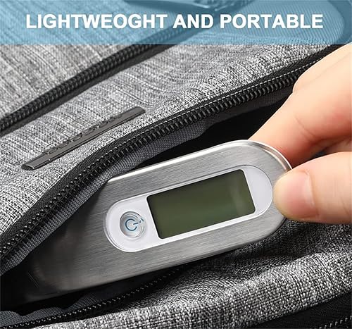 Miniatura 5 de Báscula de equipaje, 110.2 lbs de mano colgando portátil escala de viaje con gancho electrónico equipaje medición de peso digital pesaje