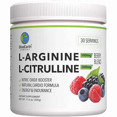 L-Arginine 5000mg + L-Citrulline 2000mg Complex Powder Supplement - Nitric