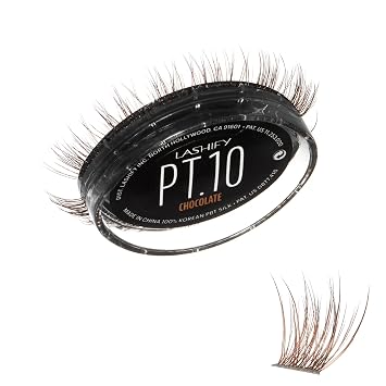 Lashify Plushy Tame 10mm Gossamer Lashes in Chocolate Color, Easy DIY False Lashes for a Voluminous Yet Still Natural Look